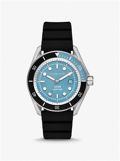 michael kors divers watch|Oversized Maritime Silicone Watch .